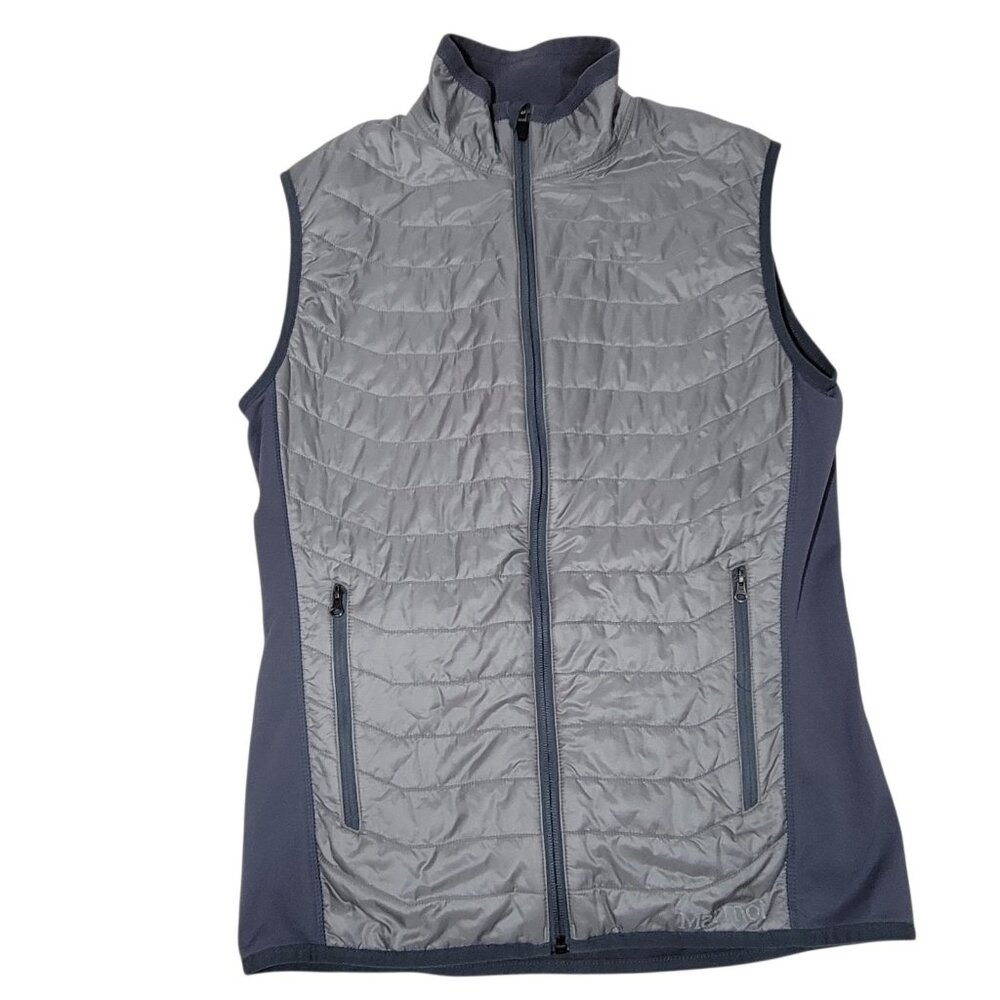 Marmot Vest Men Small Gray Insulated Hybrid Softshell Zip Pockets Outdoor Hiking